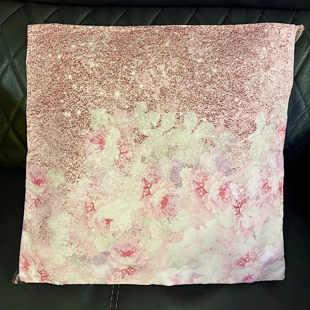 Pink pillowcase cover~ pink ombre glam home decor